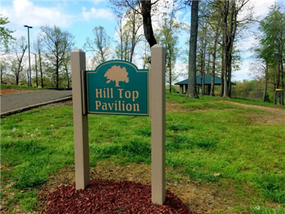 Hilltop Pavilion (view from sign)